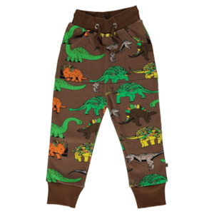 Smafolk - Sweatpants with Kangaroo pocket - Dinosaur - Toasted Cocoa