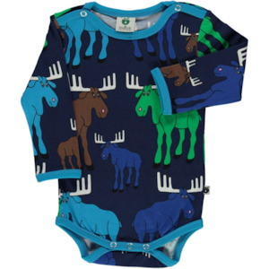 Smafolk: Smafolk - LS Bodysuit - Moose - Medieval Blue