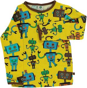 Smafolk: Smafolk - LS Tee - Robot - Yellow