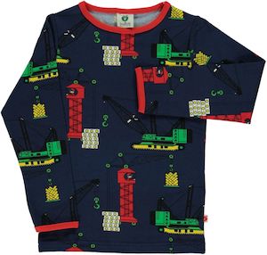 Smafolk: Smafolk - LS Tee - Crane - Medieval Blue