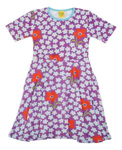 Duns Win20: Duns Sweden - Skater Dress - Flowers - Amethyst