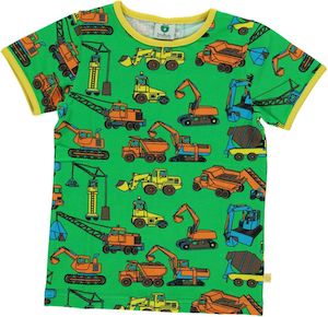 Smafolk - SS Tee - Machines - Green ** LAST SIZE - 1-2yrs