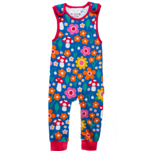 Toby Tiger - Slungarees - Organic Floral Mushroom