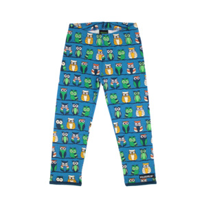 Villervalla - Leggings - Owl - Marine