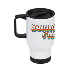 Products: Retro Sounds Gay Travel Mug