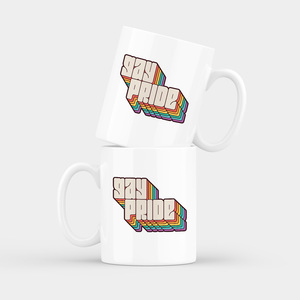 Retro Gay Pride Lettering Mug