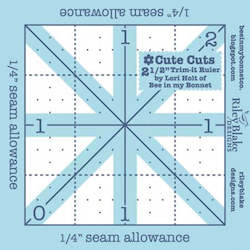 Cute Cuts 2 1/2â Square Ruler - Lori Holt for RBD Design