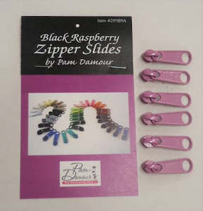 Zippers Bag Accessories: Zipper Pull Black Raspberry #4.5 - Decorating Diva Pam Damour