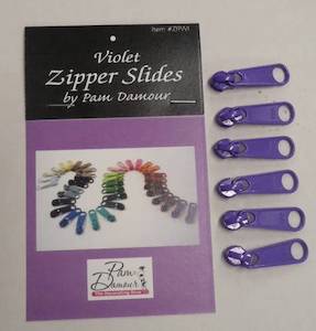 Zippers Bag Accessories: Zipper Pull Violet #4.5 - Decorating Diva Pam Damour