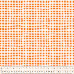 Monthly Toad Spo Inspired Collection: Tangerine Checkers Country Mouse Fat Quarter - Heather Ross for Windham Fabrics