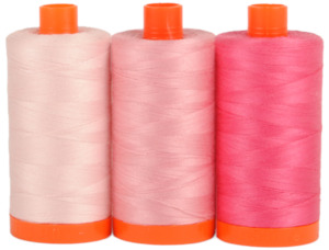 Monthly Toad Spo Inspired Collection: Aurifil Boxed Set -Sardinia Pink Cotton Thread 3 x Large Spools