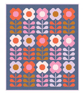 Pen Paper Patterns: Hello Spring Dark Background Quilt Kit Option (B)- Pen and Paper Patterns