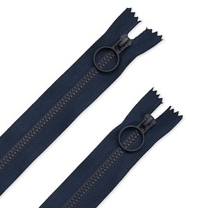 Zippers: Zipper Navy Hoop Pull 16 inch (2 Pack) - Zakka Workshop