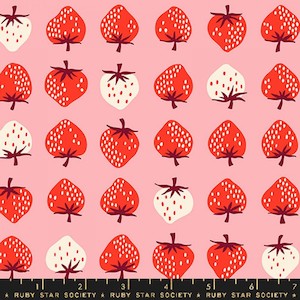 Ruby Star Society Fat Quarters: Strawberry Balmy (FQ) - Strawberry Kimberly Kight Ruby Star Society