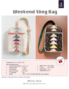Zippers Bag Accessories: Weekend Sling Bag - Minki Kim Sewing Illustration