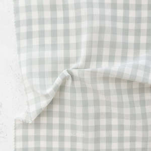 Spots Dots Ginghams And Stripes: Mist Camp Gingham - Fableism Supply Co