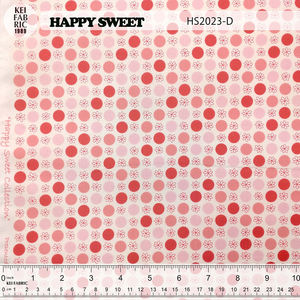 Happy Sweet Home Pink Dot & Daisy - Kei Fabrics Japan