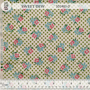 New At Rainbow Stash: Sweet Dew Green - Kei Fabrics Japan