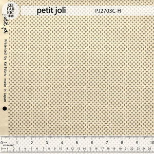 Petit Joli Black Circle on Cream - Kei Fabrics Japan
