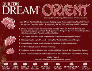 Quilters Dream Orient Select Natural Twin Batting - Quilter’s Dream