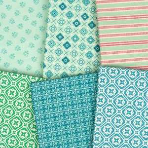 Farmer's Daughter Seaglass Fat Quarter Bundle (6) - Lori Holt Bee In My Bonnet