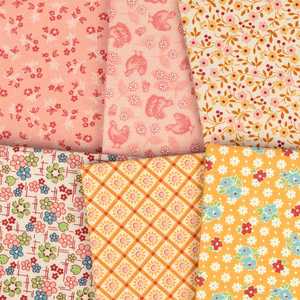 Farmer's Daughter Pink Lemonade Fat Quarter Bundle (6) - Lori Holt Bee In My Bonnet