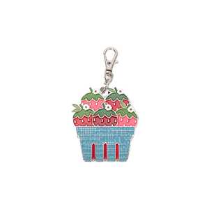 Zippers Bag Accessories: Farmer's Daughter Berry Basket Enamel Happy Charm - Lori Holt Happy Charms