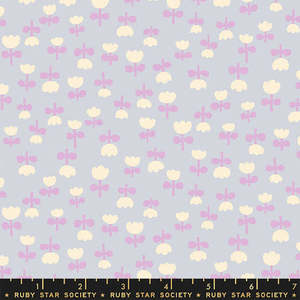 Petunia Tulips in Dove (FQ) - Kimberly Kight for Ruby Star Society