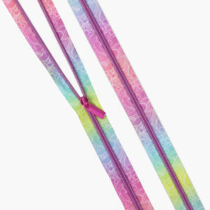 Zippers Bag Accessories: Tula Pink Floral Reef Sea Stripe #5 Zippers – 3 Yard Pack – ZBY5C140