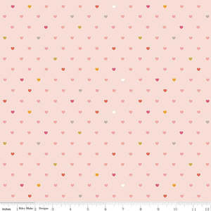 Everything Else That Isn T Solid: Serendipity 2 Hearts Blush Fabric Fat Quarter C17305-BLUSH by Minki Kim for Riley Blake Designs