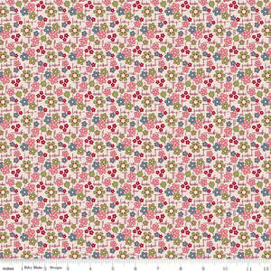 Farmer's Daughter Daisy Coral Fabric (FQ)C17161-CORAL by Lori Holt for Rile&hellip;