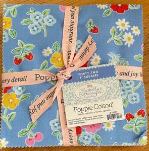 Charm Squares: Bluebells & Buttercups 5" Charm Square Pack BL26887 by Elea Lutz for Poppie Cotton