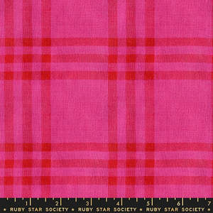 Horizon Plaid Woven Vivid Pink RS4160-11 | Warp & Weft Mystic Fable | Alexia Mar&hellip;