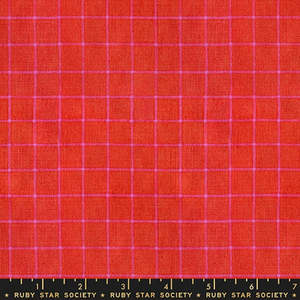 Ruby Star Society: Small Windowpane Woven Red RS4156-11 | Warp & Weft Mystic Fable | Alexia Marcelle Abegg | Ruby Star Society