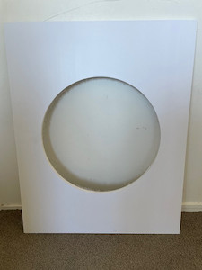 Products: Adaption plate 600x750x15mm with 420mm hole. Made from PVC plastic. Raincatcher Systems