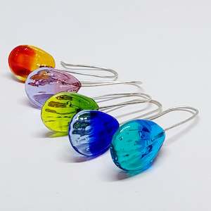 Glass Art: BESTSELLER! NEW!! Glass Art "Falling Petal" Earrings