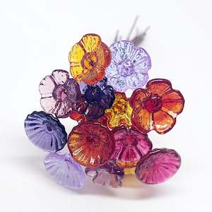 Bestsellers: BESTSELLER!! Glass Art - Extra Large "Tropical" Mini Flower Bouquet