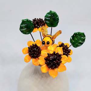 BESTSELLER! Glass Art - Sunflowers - Midi Bouquet