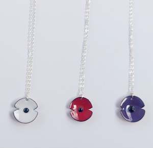 Anzac Range: Anzac Enamel Poppy Pendant - Medium (choose from three colours)