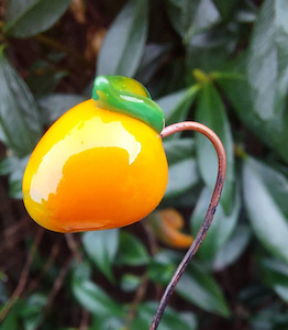 NEW!! Glass Art - Tropical Fruits: Mini Mango and Pineapple Stems