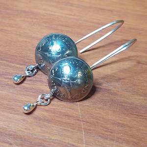 New Season Styles: NEW!! Re-minted mini coin earrings with silver drops