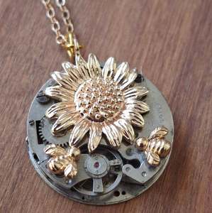 NEW! Golden Garden small timepiece pendant