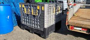 Products: PALLET BIN. FOLDING. 780 LITRE HDPE. ex food grade. NO LID. GREAT CONDITION - RainHarvest and Services