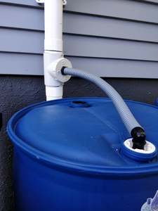 RAIN WATER BUTT 200 Litre DRUM /BARREL. BLUE PLASTIC. food grade, WITH DOUBLE TA&hellip;