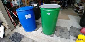 STEEL DRUM. GREEN. CONICAL. 220 LITRE LID & CLAMP TYPE. FOOD GRADE. - RainHa&hellip;