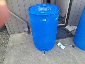 WATER BUTT DRUM BARREL 200 LITRE BLUE PLASTIC. GRADE 2. EX FERTILISER. NO STOCK &hellip;