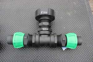 S100 X 8 COARSE THREAD IBC ADAPTOR WITH 50MM T JUNCTION HOSE CONNECTOR - RainHar&hellip;