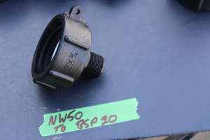 Products: NW50 (S60X6) TO BSP 20mm MALE IBC ADAPTOR - RainHarvest and Services
