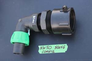 NW50 IBC ADAPTOR CAP + 32 mm with BEND HOSE CONNECTOR - RainHarvest and Services