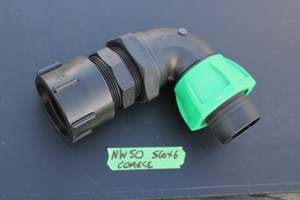 NW50 IBC CAP + 50mm BEND HOSE CONNECTOR - RainHarvest and Services
